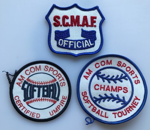 Lion Brothers, Inc S.C.M.A.F. Official Patch Blue USA VTG Umpire Softball Lot - Picture 3 of 4