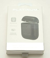 Platinum Genuine Leather Carrying Hard Case for Apple AirPods Black New