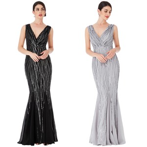 abito paillettes lungo