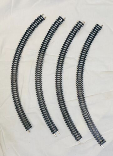 Model Railroad Set of 4 N Gauge Curved Tracks 12 Inch Vintage - Picture 2 of 5