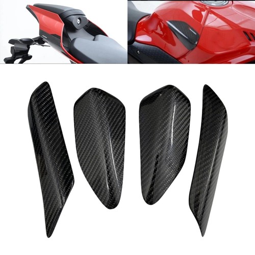 Tapa del tanque de combustible de fibra de carbono y deslizador trasero apto para Yamaha YZF R1 R1M 2015-2023 - Imagen 1 de 8