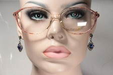 Women's Large TRES JOLIE By MARCHON 28 Feminine Pink Oval Eye Glasses Frames