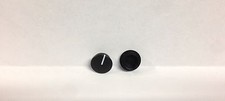 2 Neutrik Rean Black Knob Cap Caps White Line T861H-09 NOS