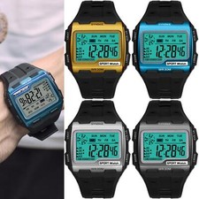 Men's Military Sports Watch LED Screen Large Digital Face Waterproof Wristwatch