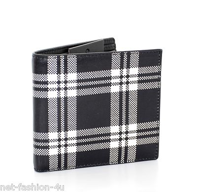ALEXANDER McQUEEN UOMO A SCACCHI NERA E BIANCA A LIBRO PORTAFOGLIO NUOVO  CON ETICHETTA | eBay