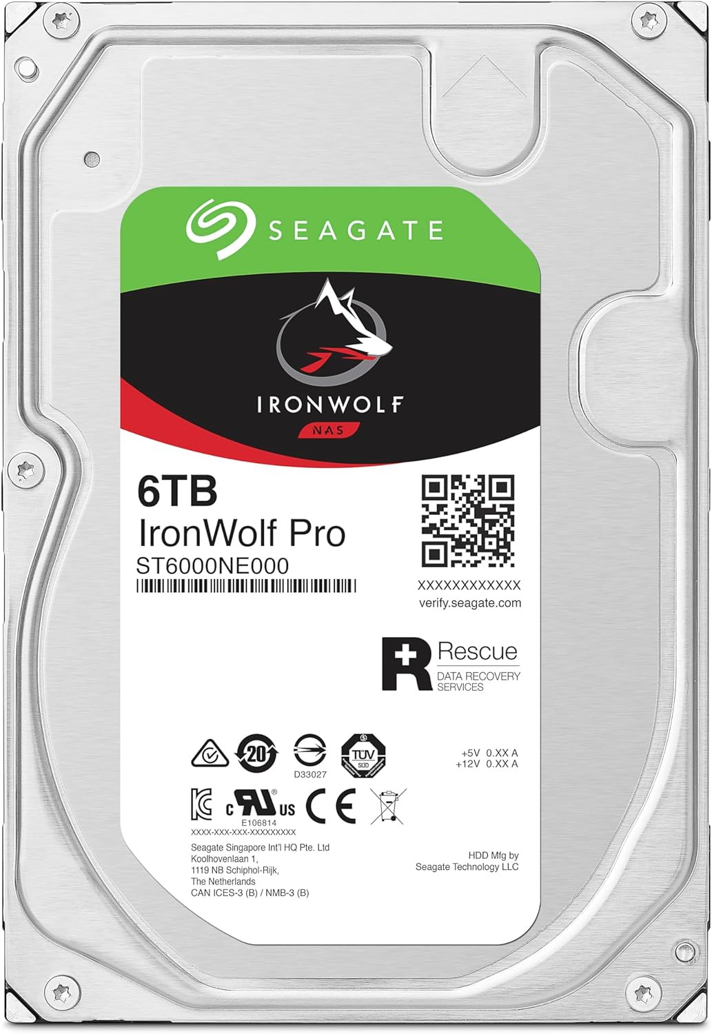 Ironwolf Pro ST6000NE000 6 TB Hard Drive - 3.5" Internal - SATA (SATA/600)