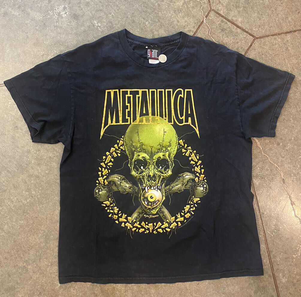 Vintage 2001 Metallica No Leaf Clover Pushead T Shirt… - Gem