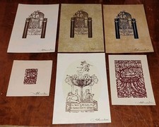 Ex libris A. Zanverdiani 6 Pezzi Autografati.