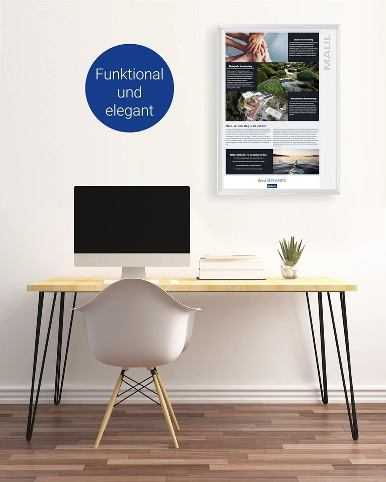 MAUL Klapprahmen DIN A0 Plakatrahmen Wechselrahmen Aluminiumrahmen 32mm - Bild 2 von 4