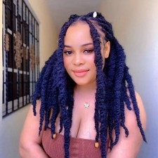 Blue Synthetic Crochet Braid Dreadlocks/Faux ...