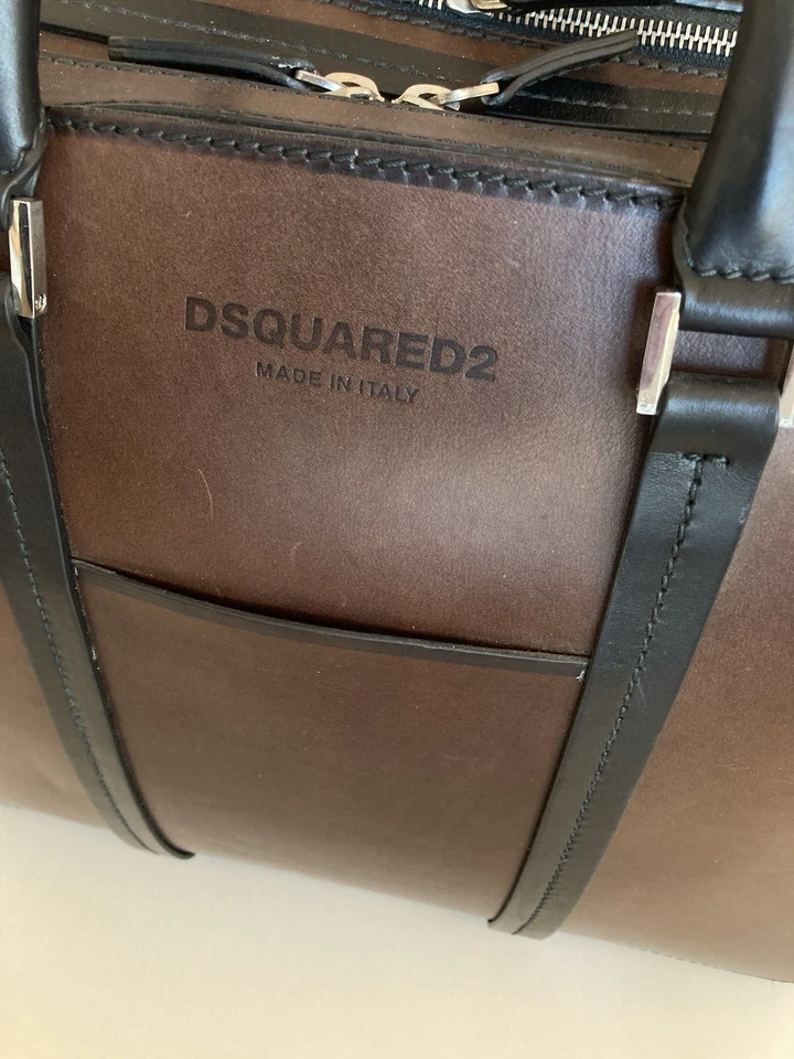 Dsquared2 Leather Men Briefcase Travel Bag - Imagen 2 de 4