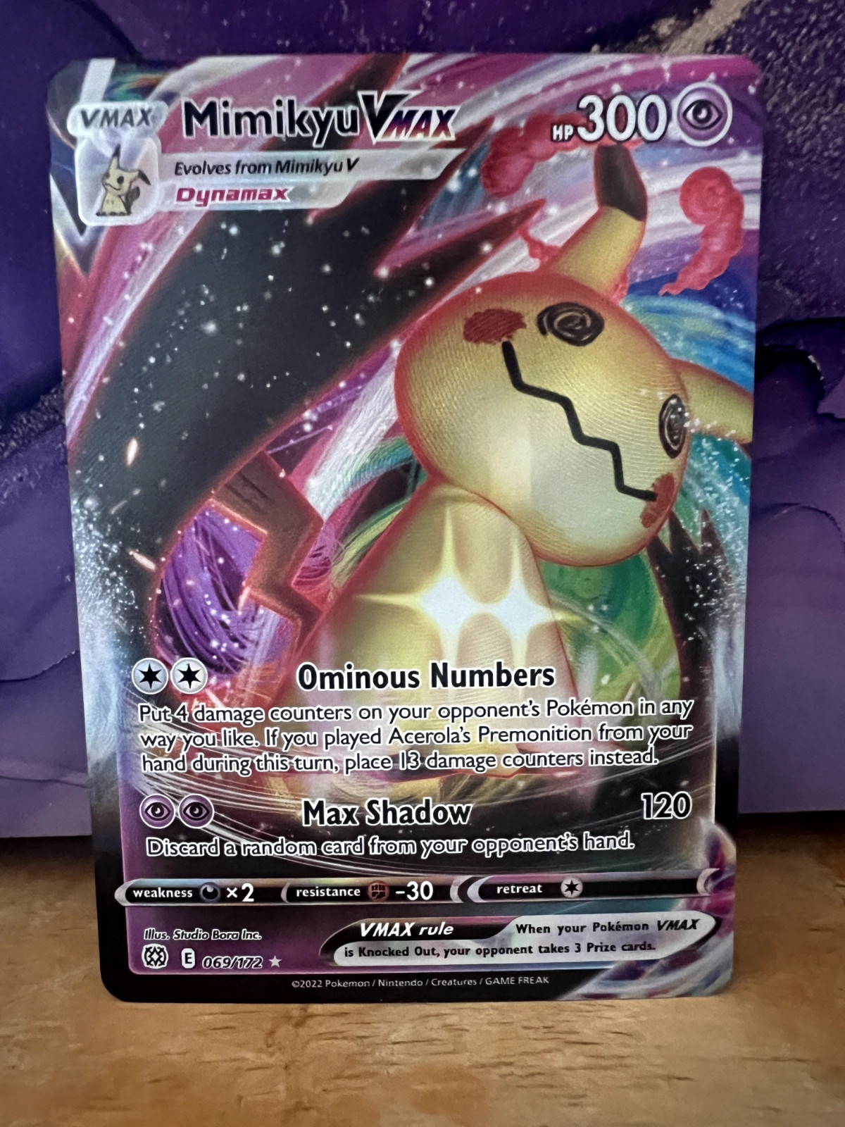 Mimikyu VMAX - 069/172 Ultra Rare Brilliant Stars NM Pokemon TCG