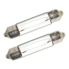Perko 0070DP0CLR Double Ended Festoon Bulbs - 12V, 10W, .74A - Pair
