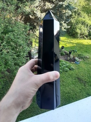 AAA - Mächtiger Obsidian Obelisk-25 cm Meisterstück - 1,4 kg Perfekter Schliff