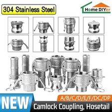 304 Stainless Steel Camlock Couplings Fitting Type A - F, Female,Male, Hose Tail
