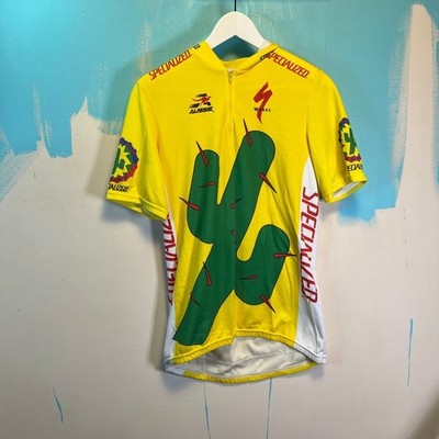 Specialized Cactus Cup Series 1993 Cycling Jersey Yellow Green Cactus Graphic L