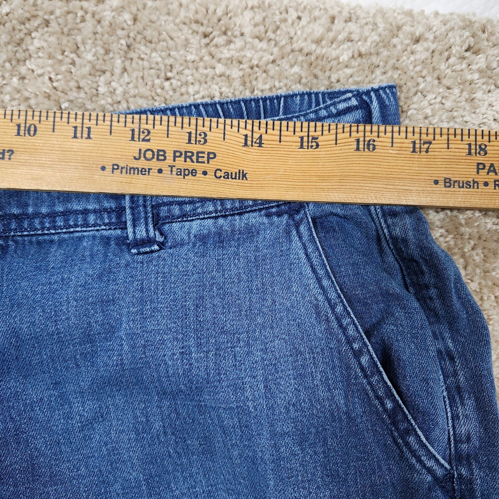 Rewash Women Wide Leg Jeans Blue Denim Elastic Waist Size 9 29