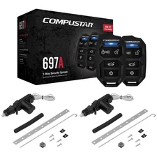 Compustar CS697-A Keyless Alarm 200' Range + Code Alarm DA1 Door Lock Actuators