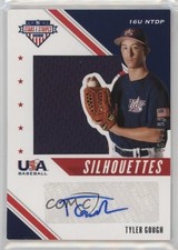 2020 USA Baseball Stars & Stripes Silhouettes Signatures Tyler Gough Auto 0ob4