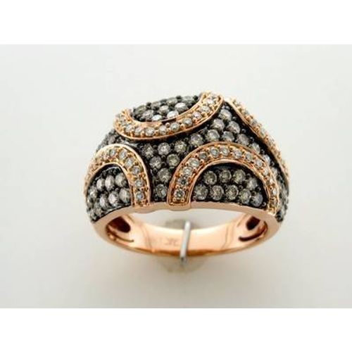 LeVian 18K Rose Gold White Diamond 1.44 cts Ring Size 5