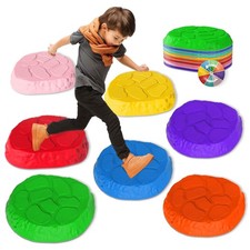 Stepping Stones for kids,8/12 PCS Durable Non-Slip Balance Stones Indoor Outd...