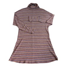 LULU'S Women's Medium Knit Mock Neck Mini Dress Red Orange Y2K