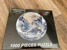 The Earth and The Moon 1000 Piece Round Jigsaw Puzzle New and Sealed Vintage