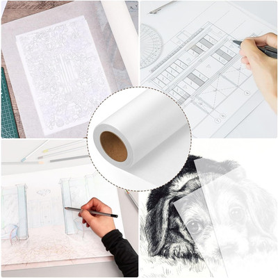 Transparentpapier Rolle 43 cm x 23 m, Skizzen- & Transparentpapier zum Zeichnen Schneiderei