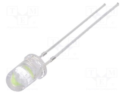 Front: gewölbt LED 15° blau (ice blue) 90000÷100000mcd 5mm