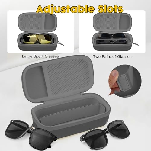 Double Eyeglasses Case,Hard Shell Glasses Case Travel  display picture 1