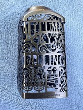 Bath Body Works Autumn Gold Tone Foaming Hand Soap Holder Sleeve Metal Decor