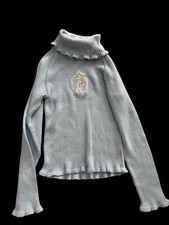 Vintage Disney store girls cinderella blue shimmery sweater - size small