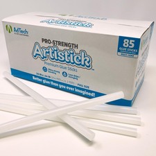10" Full Size White Hot Glue Sticks Pack of 85 for Crafting & Repairs Stringless 0.32 per gallon