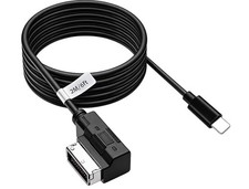 USB-C to DisplayPort Male Right Angle Cable 2m Black 1:1 Universal Compatible