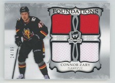 2023-24 UD The Cup Foundations Quad Jersey Connor Zary RC 24/99 #F-CZ