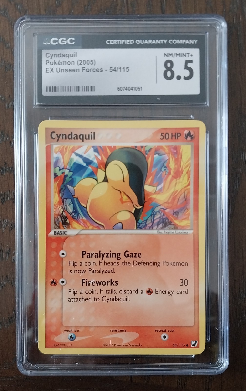 2005 Cyndaquil 54/115 EX Unseen Forces CGC 8.5 NM/MINT+