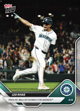 2025 Topps Now 690 Leo Rivas Seattle Mariners Pinch Hit Walk-Off HR PR 559