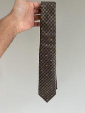 Excellent Used Gucci Gold GG Bee Silk Tie 100% Silk Men’s Unique Design
