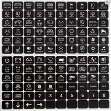 120PCS Car Switch Panel Sticker, Switch Label Decal Kit for Switch Panel, Vehicl