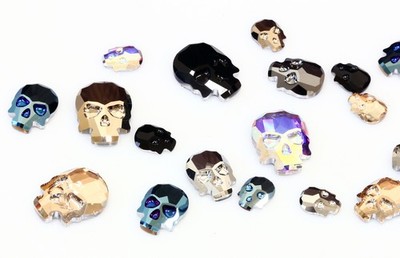 Superior PRIMERO 2856 Skull Flat Backs Hotfix Crystals * Many Colors