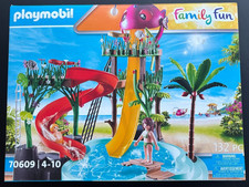 NEW PLAYMOBIL Family Fun 70609 Water Park with Slides, Water Toy, For ages 4