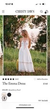 Christy Dawn Emma Dress In Strawberry Pearl Size Small NWT