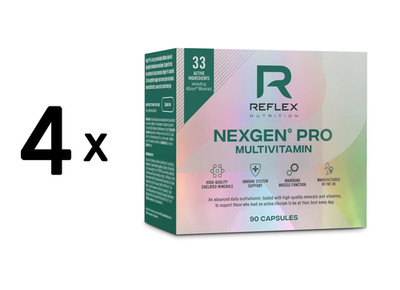 4 x Reflex Nutrition Nexgen Pro Multivitamin (90 Capsules) (240,81 EUR/kg)