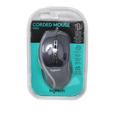 Logitech M500 Corded USB Mouse Hyper Fast Scroll Wheel 910-001204 New Open