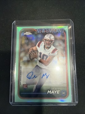 Topps Chrome 2024 Drake Maye Rookie Autograph Variation Patriots /199 #RA-DMA
