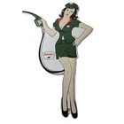 Vintage Sinclair Gasoline Sign - Filling Station Girl Gas Pump Porcelain Sign