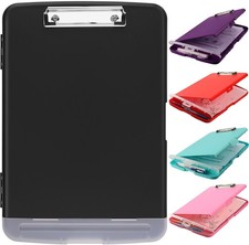 Clipboard with Storage,A4 Binder Clipboards Pen Holder,Heavy Duty Black