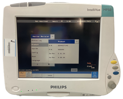 #ad PHILIPS MP50 INTELLIVUE PATIENT MONITOR $299.00