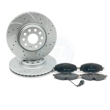 Für VW Arteon 2.0 TSI R-LINE Gelochte Rillen Vorderbremsen Scheiben Beläge 312mm