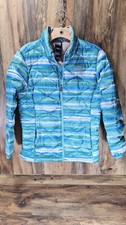 THE NORTH FACE 550 Down Puffer Jacket Girls Youth Size XL 18 Blue/Green